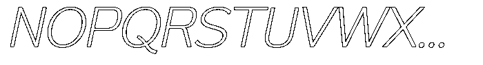 Reang Lanira Extra Light Italic Outline Font UPPERCASE