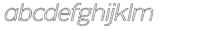 Reang Lanira Extra Light Italic Outline FONT