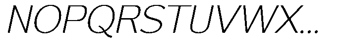 Reang Lanira Extra Light Italic Font UPPERCASE