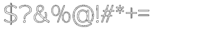 Reang Lanira Extra Light Outline Font OTHER CHARS