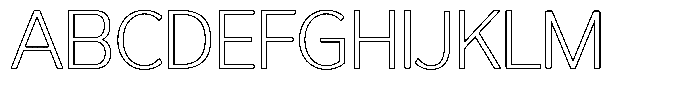 Reang Lanira Extra Light Outline Font UPPERCASE