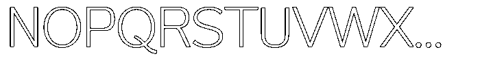 Reang Lanira Extra Light Outline Font UPPERCASE
