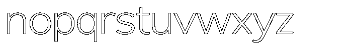 Reang Lanira Extra Light Outline Font LOWERCASE