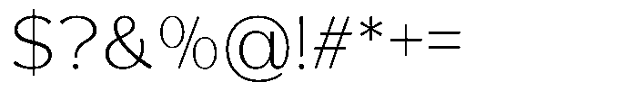 Reang Lanira Extra Light Font OTHER CHARS