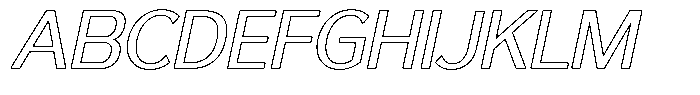 Reang Lanira Italic Outline Font UPPERCASE