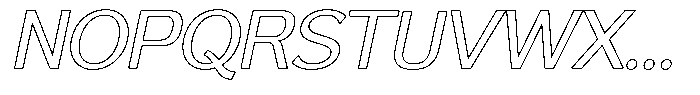 Reang Lanira Italic Outline Font UPPERCASE
