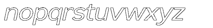 Reang Lanira Italic Outline Font LOWERCASE