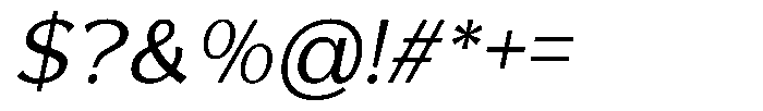 Reang Lanira Italic Font OTHER CHARS