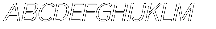 Reang Lanira Light Italic Outline Font UPPERCASE