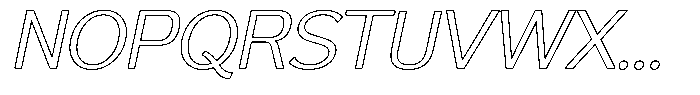 Reang Lanira Light Italic Outline Font UPPERCASE