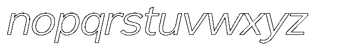 Reang Lanira Light Italic Outline Font LOWERCASE