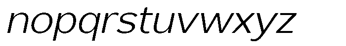 Reang Lanira Light Italic Font LOWERCASE