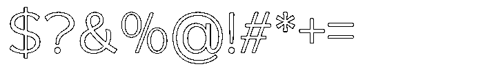 Reang Lanira Light Outline Font OTHER CHARS