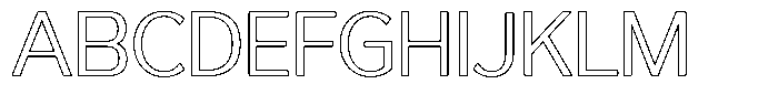 Reang Lanira Light Outline Font UPPERCASE