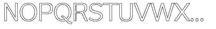 Reang Lanira Light Outline Font UPPERCASE