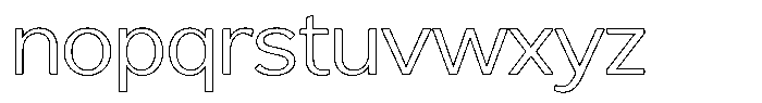 Reang Lanira Light Outline Font LOWERCASE