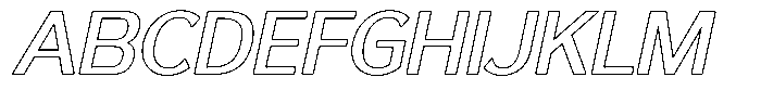 Reang Lanira Medium Italic Outline Font UPPERCASE