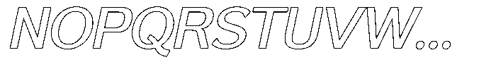 Reang Lanira Medium Italic Outline Font UPPERCASE