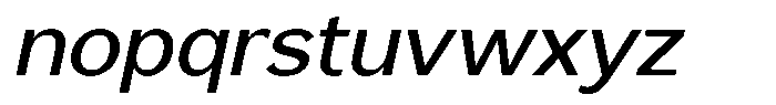 Reang Lanira Medium Italic Font LOWERCASE