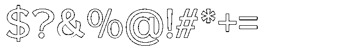 Reang Lanira Medium Outline Font OTHER CHARS