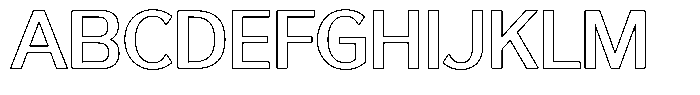 Reang Lanira Medium Outline Font UPPERCASE