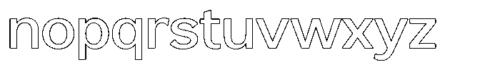 Reang Lanira Medium Outline Font LOWERCASE