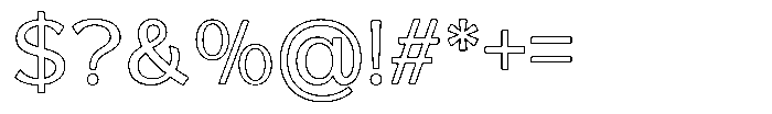 Reang Lanira Outline Font OTHER CHARS