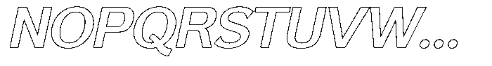 Reang Lanira Semi Bold Italic Outline Font UPPERCASE