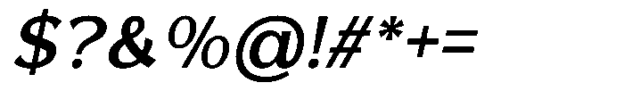 Reang Lanira Semi Bold Italic Font OTHER CHARS