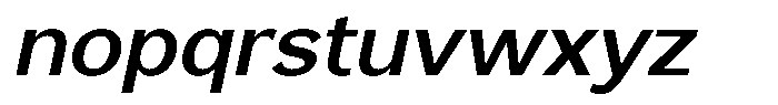 Reang Lanira Semi Bold Italic Font LOWERCASE