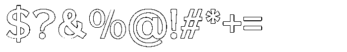 Reang Lanira Semi Bold Outline Font OTHER CHARS