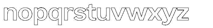 Reang Lanira Semi Bold Outline Font LOWERCASE