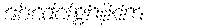 Reang Lanira Thin Italic Outline FONT