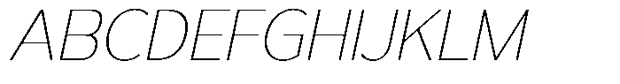 Reang Lanira Thin Italic Font UPPERCASE