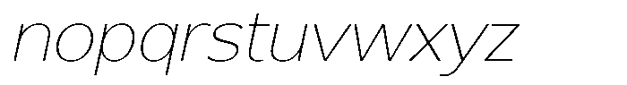 Reang Lanira Thin Italic Font LOWERCASE