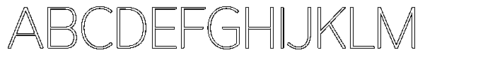 Reang Lanira Thin Outline Font UPPERCASE