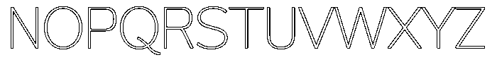Reang Lanira Thin Outline Font UPPERCASE