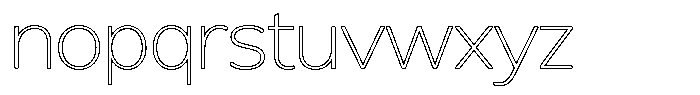 Reang Lanira Thin Outline Font LOWERCASE