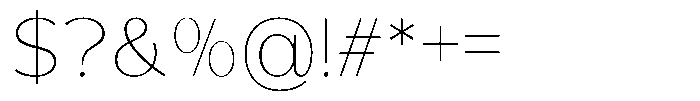 Reang Lanira Thin Font OTHER CHARS