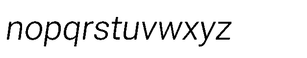 Rebel Basik Light Italic Font LOWERCASE