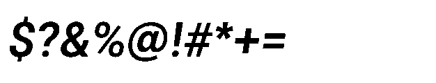 Rebel Basik Semi Bold Italic Font OTHER CHARS