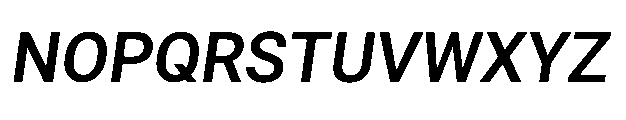 Rebel Basik Semi Bold Italic Font UPPERCASE