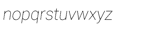 Rebel Basik Thin Italic Font LOWERCASE