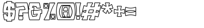 Rebel Kulture Outline Font OTHER CHARS