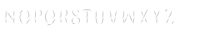 Reborn Typeface Inline Font LOWERCASE