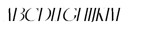 Recheng Oblique Font UPPERCASE