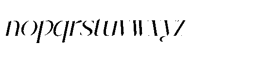 Recheng Oblique Font LOWERCASE