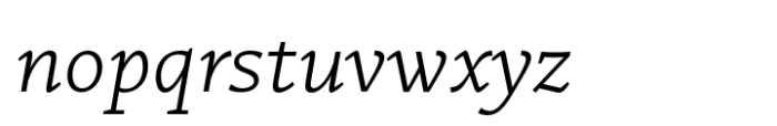 Recita Light Italic Font LOWERCASE