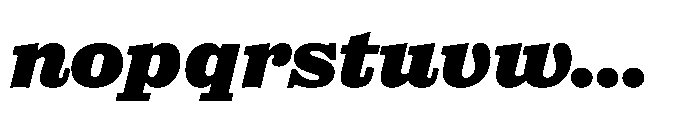 Reckham No3 Black Italic Font LOWERCASE