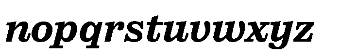 Reckham No3 Demi Italic Font LOWERCASE